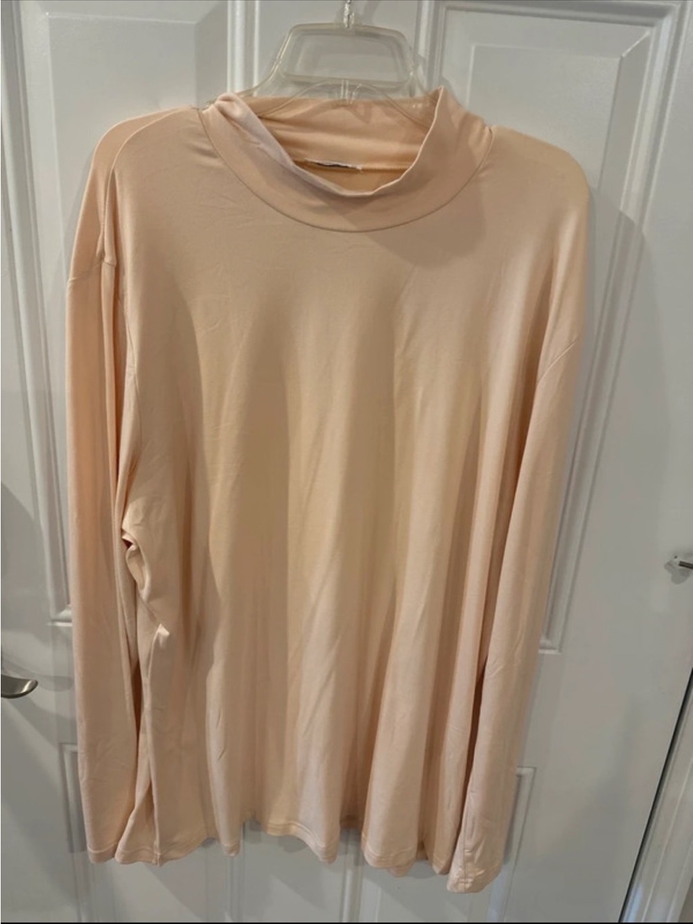 Classic Men's Long-Sleeve Mock Neck Top - Cream